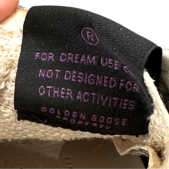 Golden Goose Denim Trimmed Snakeskin Leather Superstar Sneakers Gray Purple - Picture 10 of 11